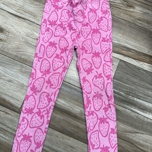 Zara Kids Pink Strawberry Leggings